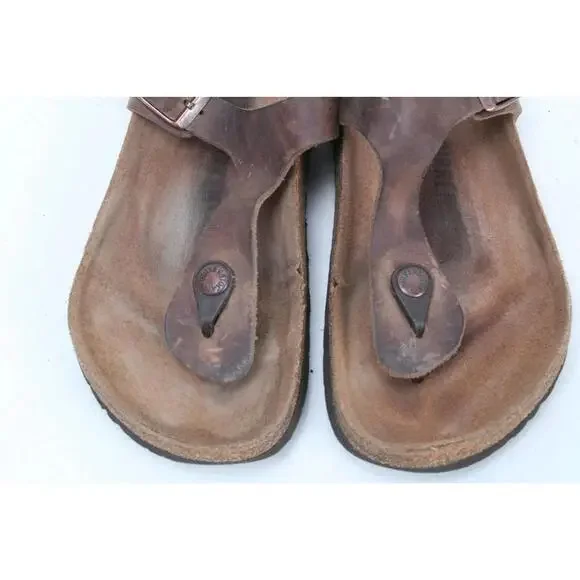 Birkenstock Gizeh Sandals Shoes LEATHER Women's Shoes Thongs Flip Flops 37 / 6 - Picture 3 of 16